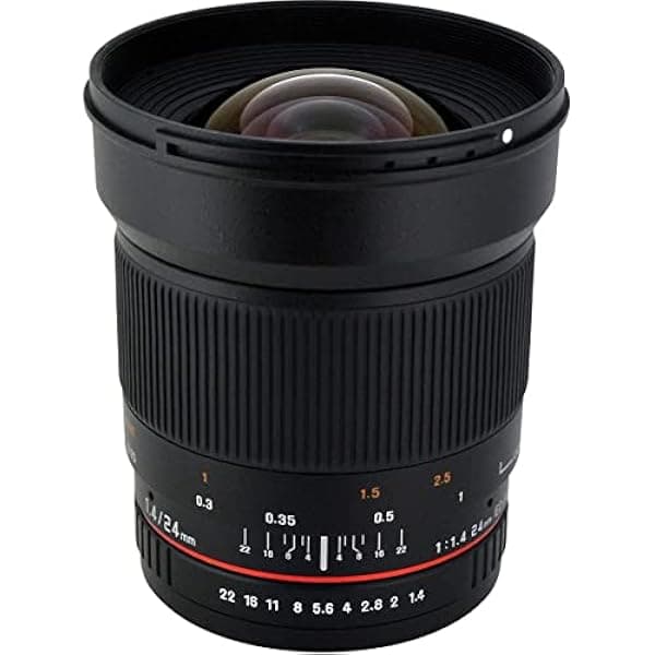 Rokinon, lente asférica gran angular, f/1.4, 24 mm RK24M-P