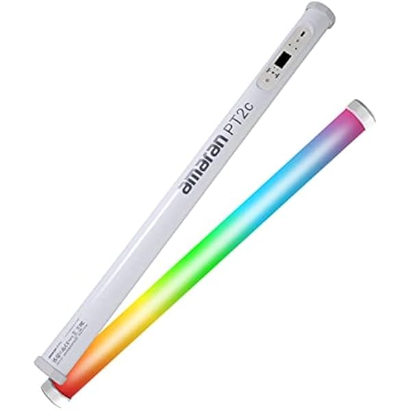 Aputure amaran PT2c Kit de 2 luces RGBWW LED Pixel Tube a color, 8 píxeles, soporta carga rápida, CCT 2, 700K ~ 10, 000K, control de aplicación, 9 sistemas FX, 7 Pixel FX (kit de 2 luces amaran PT2c) Aputure amaran PTC kit