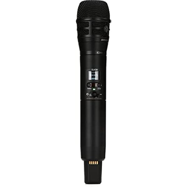 Shure Transmisor de micrófono inalámbrico de mano SLXD2/K8B con cápsula KSM8 (el receptor se vende por separado) SLXD2/K8B=-J52