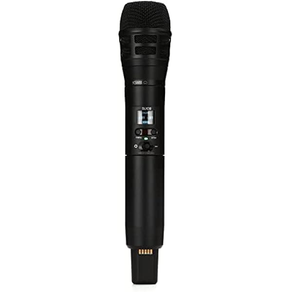 Shure Transmisor de micrófono inalámbrico de mano SLXD2/K8B con cápsula KSM8 (el receptor se vende por separado) SLXD2/K8B=-H55