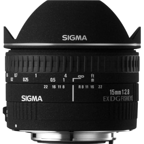 Sigma Lente ojo de pez diagonal de 0.591 in f/2.8 EX DG para cámaras SLR Canon 476101