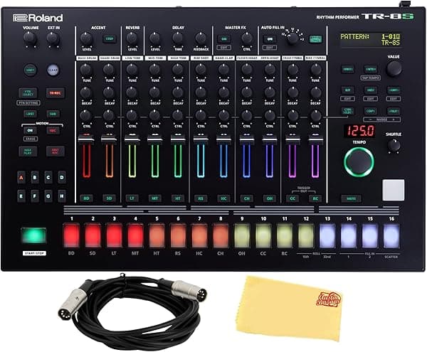 Roland TR-8S Aria Rhythm Machine Bundle con cable MIDI y paño de pulido Austin Bazaar AUS-TR-8S-COMBO-STD