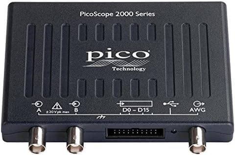 PICO TECHNOLOGY PICOSCOPE 2206B - Osciloscopio USB MSO, disparador digital, serie PicoScope 2200B, 2 analógicos, 16 digitales, 50 MHz PQ009