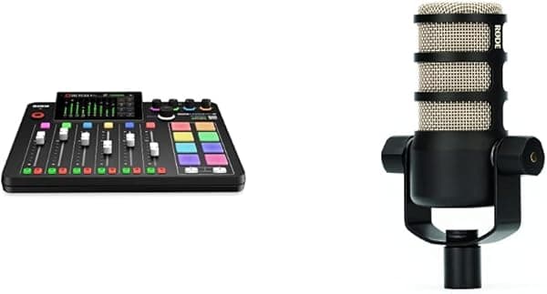 Rode Rodecaster Pro II Consola de producción de podcasts y micrófono de transmisión dinámica cardioide Rode PodMic