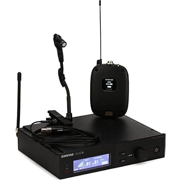 Shure SLXD14/98H Sistema de micrófono inalámbrico combinado con bodypack y micrófono de cuello de cisne con clip Beta 98H/C SLXD14/98H-H55