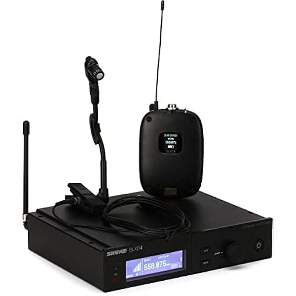 Shure Sistema de micrófono inalámbrico SLXD14/98H con bodypack y micrófono de cuello de cisne con clip Beta 98H/C, SLXD14/98H-J52