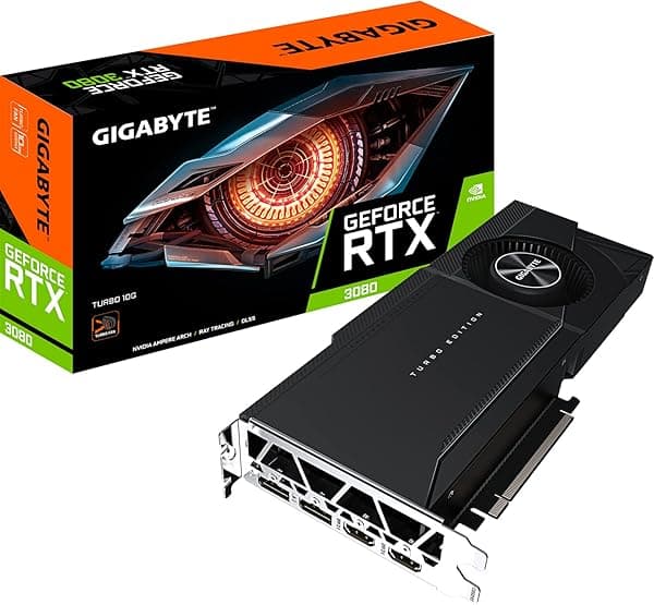 Gigabyte Tarjeta gráfica GeForce RTX 3080 Turbo 10G (rev. 2.0) NVIDIA 10GB GDDR6X GV-N3080TURBO-10GD V2