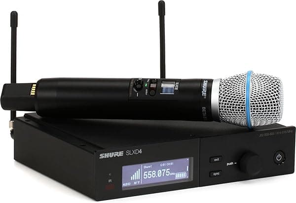 Shure Sistema de micrófono inalámbrico SLXD24/B87A con micrófono vocal de mano BETA87A, SLXD24/B87A-J52