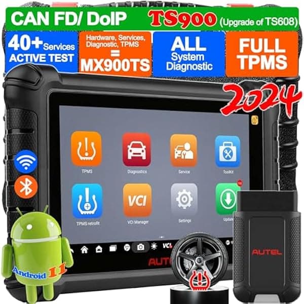 Autel Escáner MaxiTPMS TS900, herramienta de programación TPMS más reciente 2024, actualización de TS608, TPMS completo, diagnóstico de todo el sistema, más de 40 servicios, prueba activa, programa de TS408508608