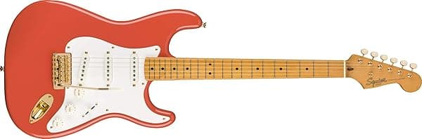 Squier Classic Vibe 50s Stratocaster FSR Fiesta Red - Guitarra Eléctrica con Diapasón de Arce 374006540
