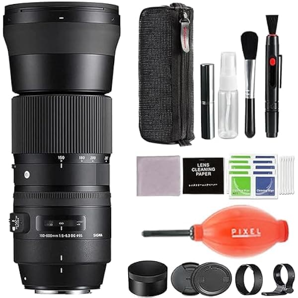 Sigma 150-600MM 5-6.3 Contemporary DG OS HSM Lens for Canon with Pixel Advanced Accessory & Travel Bundle | 745101 | Sigma 150-600MM Canon