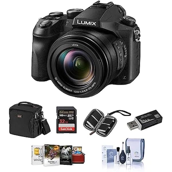 Panasonic Lumix DMC-FZ2500 - Cámara digital con estuche para cámara, tarjeta SDHC U3 de 32 GB, estuche para tarjetas de memoria, kit de limpieza, lector de tarjetas SD, paquete de software MAC