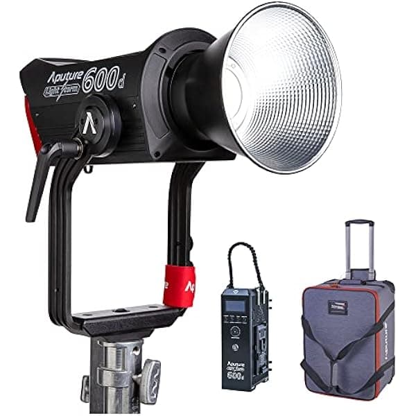 Aputure LS 600d - Luz LED de video con montaje en V, CRI y TLCI ≥96, control de aplicación Bluetooth, 8 iluminación, FX Aputure 600d para YouTube Studio, grabación de video, juegos, transmisión APLS600D