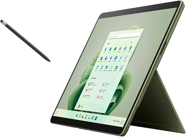 Microsoft Surface Pro 9, tablet 2 en 1 con pantalla táctil de 13 pulgadas, Intel Core i5-1235U de 12ª generación, gráficos Intel Iris Xe, memoria RAM DDR5 de 8 GB, SSD de 1 TB, Windows 11h, Bosque, solo dispositivo, con lápiz capacitivo MTC