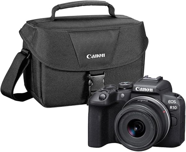 Canon Cámara sin espejo EOS R10 con lente de 0.709-1.772 in con bolso para cámara 200ES BCAN5331C009-200ES