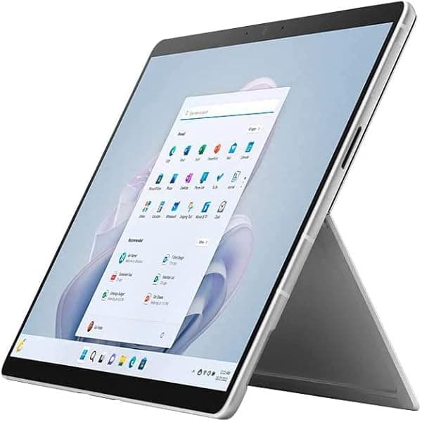 Microsoft Surface Pro 9, tablet 2 en 1 con pantalla táctil de 13 pulgadas, Intel Core i5-1235U de 12ª generación, gráficos Intel Iris Xe, 8 GB DDR5 RAM, 128 GB SSD, Windows 11 Pro, Platino, solo