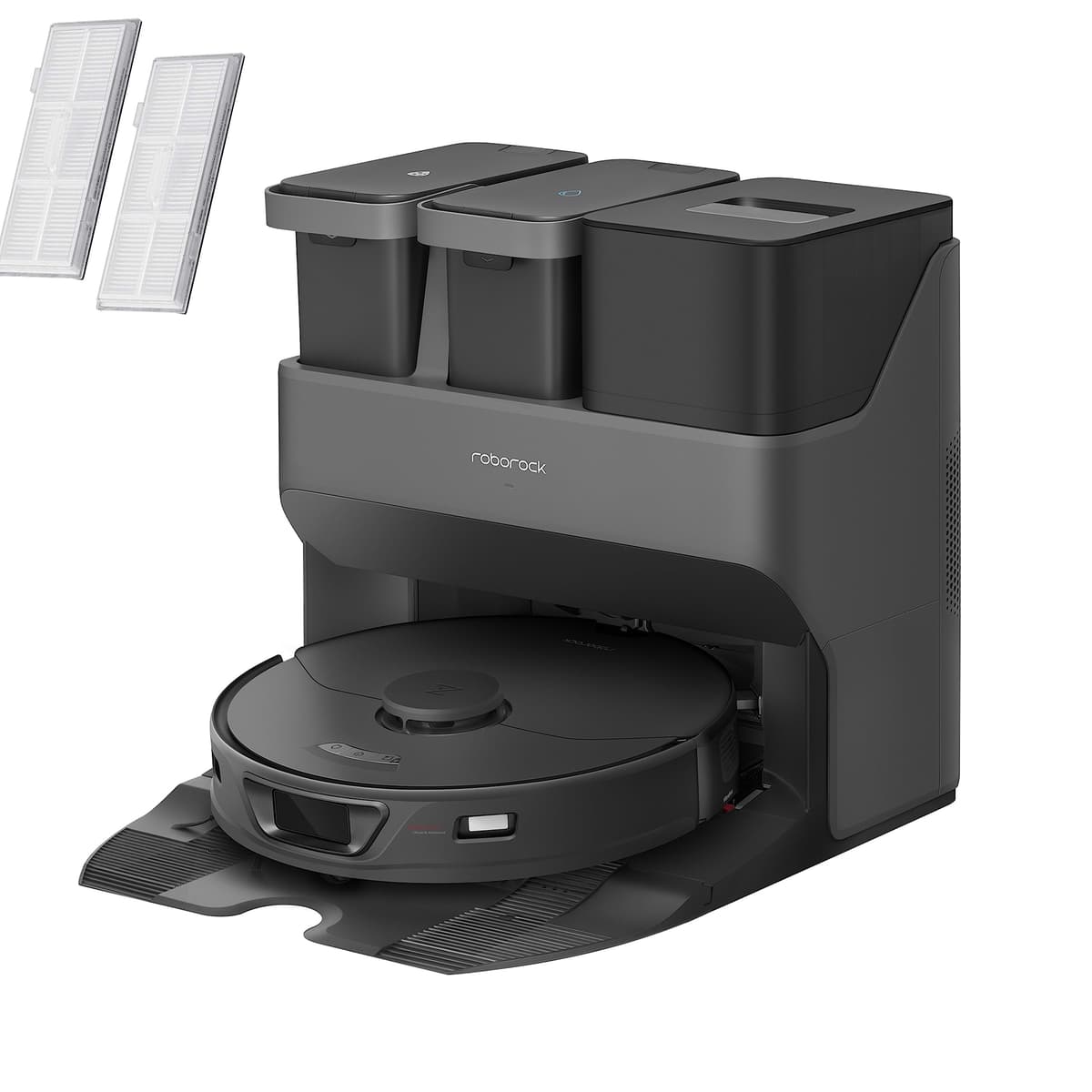 roborock S7 Max Ultra Robot aspiradora y trapeadora con filtro lavable, color negro