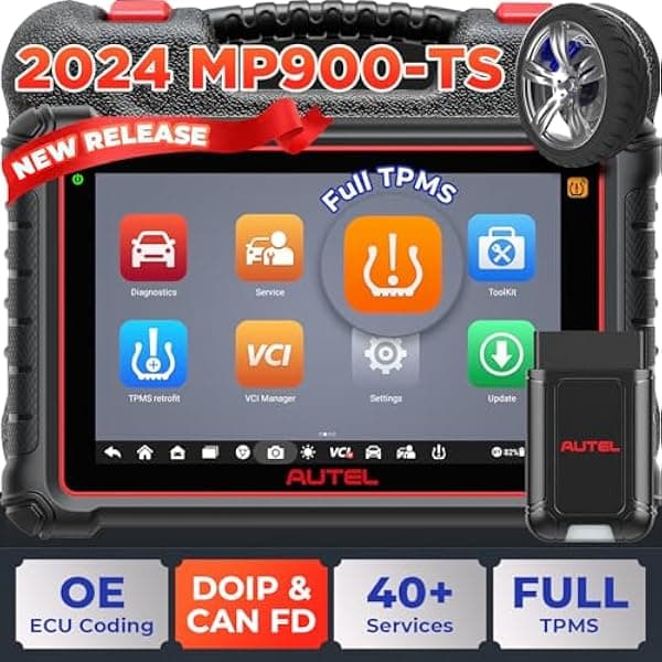 Autel Escáner MaxiPRO MP900TS 2024: MP900-TS hasta de MaxiSYS MS906TS MP900-BT MK900-TS, TPMS superior como MS906 Pro-TS, codificación Pro ECU, pruebas bidireccionales, servicio 40+, herramienta OBD2 Newest Autel MaxiPRO MP900-TS