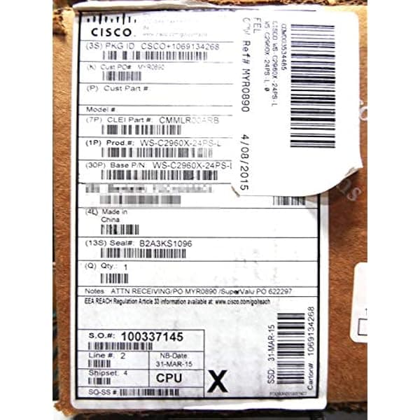 Cisco Catalyst 2960X-24PS-L - switch - 24 puertos - gestionado - escritorio, montaje en rack WS-C2960X-24PS-L