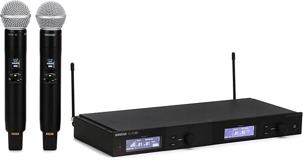 Shure SLXD24D/SM58 Sistema de micrófono inalámbrico de doble canal con 2 micrófonos de mano SM58 SLXD24D/SM58-J52