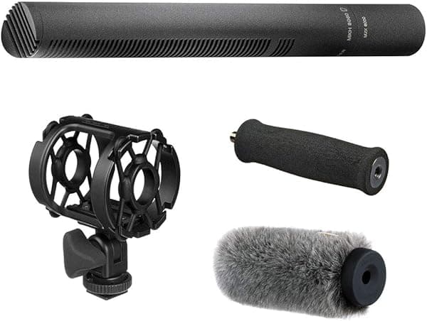 Sennheiser MKH 8060 Pro Micrófono condensador de audio con soporte de micrófono, agarre de pistola de micrófono y paquete de parabrisas de 4.7 in