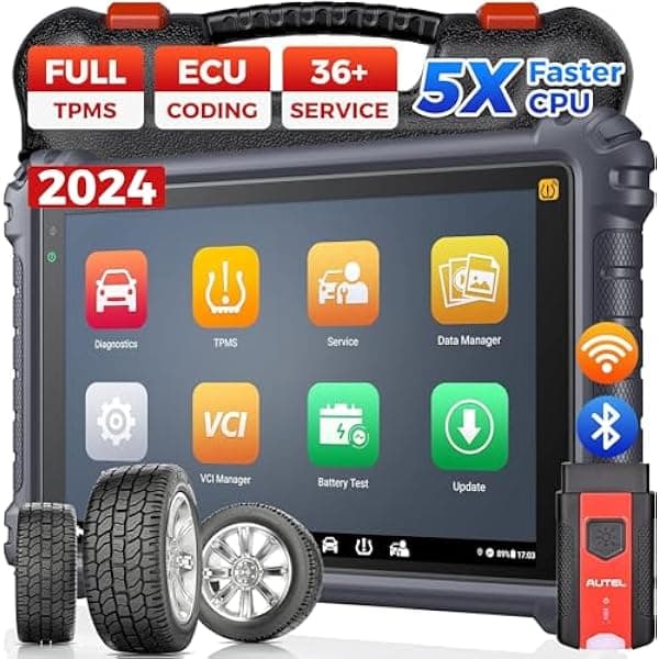 Autel Escáner MaxiCOM MK906 Pro-TS: 2024 Actualizado de MaxiSYS MS906 Pro-TS MS906TS con CAN FD/DoIP, codificación ECU, TPMS completo, control bidireccional, servicio 36+, diagnóstico completo
