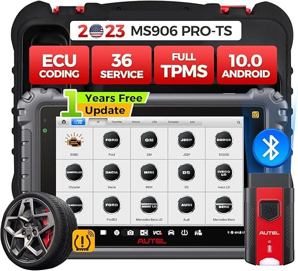 Autel MaxiSys MS906 Pro-TS, 1 año de actualización gratuita, Lite de MK908 Ⅱ/MS908S3, 2023 Top Autel Scanner, MS906PRO actualizado, TPMS completo, codificación ECU, prueba activa, más de 36 servicios Autel MaxiSys MS906Pro TS - US