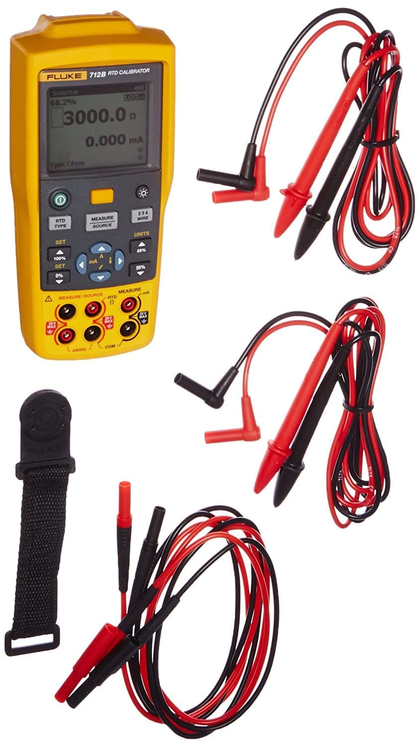 Fluke Calibrador de temperatura 712B RTD, amarillo/marrón/negro/rojo 4387857