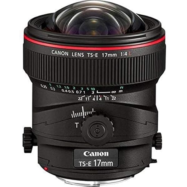 Canon TS-E 17mm f/4L Lente Tilt-Shift Ultra Gran Angular Montura EF Foco Manual 18 elementos Diafragma 8 hojas 820g (3553B005)