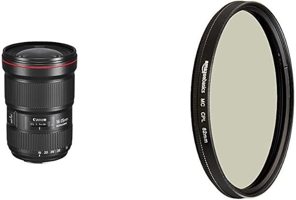 Canon EF 16-35mm f/2.8L III USM Lente Zoom Gran Angular Full Frame Montura EF AF Motor USM Anillo Filtro 82mm Tropicalizado + Polarizador Circular 0573C002+CF02-NMC16-82