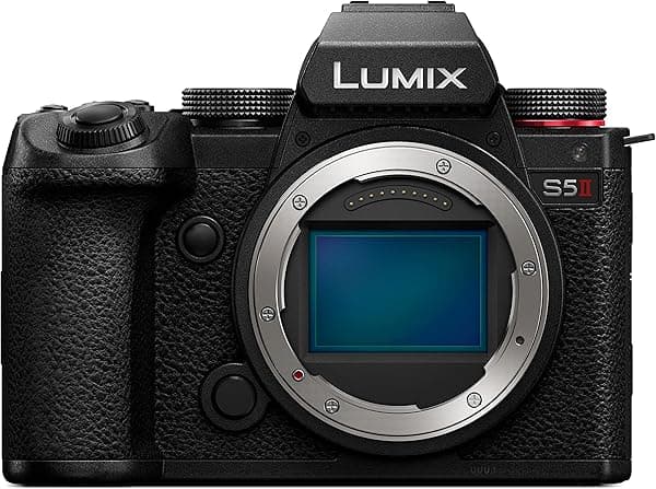 Panasonic LUMIX S5II DC-S5M2 Cámara Mirrorless Full Frame 24.2MP Phase Hybrid AF 779 puntos 6K30p C4K/4K 60p 10-bit V-Log IBIS 5 ejes Doble SD UHS-II (Body, internacional)