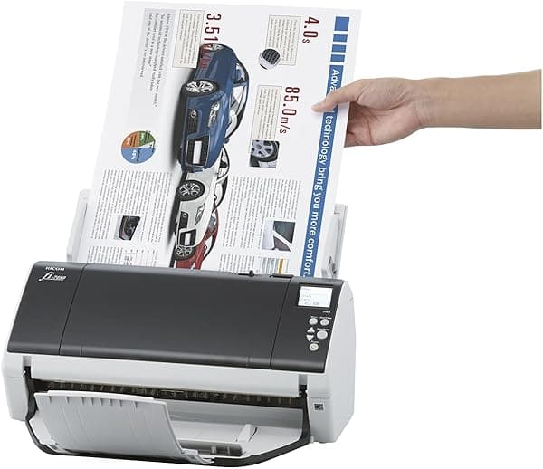 Fujitsu RICOH fi-7480 Escáner de documentos dúplex a color de gran formato de alto rendimiento con alimentador automático de documentos (ADF) PA03710-B005