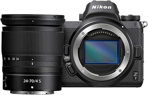 Nikon Z7 Cámara Mirrorless Full Frame FX 45.7MP BSI CMOS EXPEED 6 ISO 64-25600 VR 5 Ejes 493 AF 9fps EVF 3.69M 4K UHD Z Mount XQD WiFi 1594