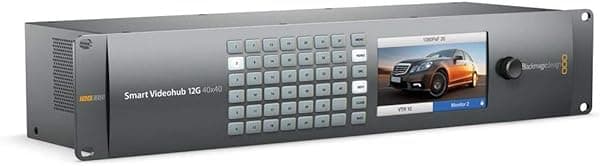 Blackmagic Design Router Smart Videohub 12G 40x40, 40 entradas y 40 salidas VHUBSMARTE12G40