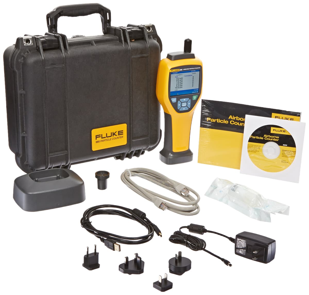 Fluke 985 Contador para interiores de partículas de calidad del Aire de 6 canales