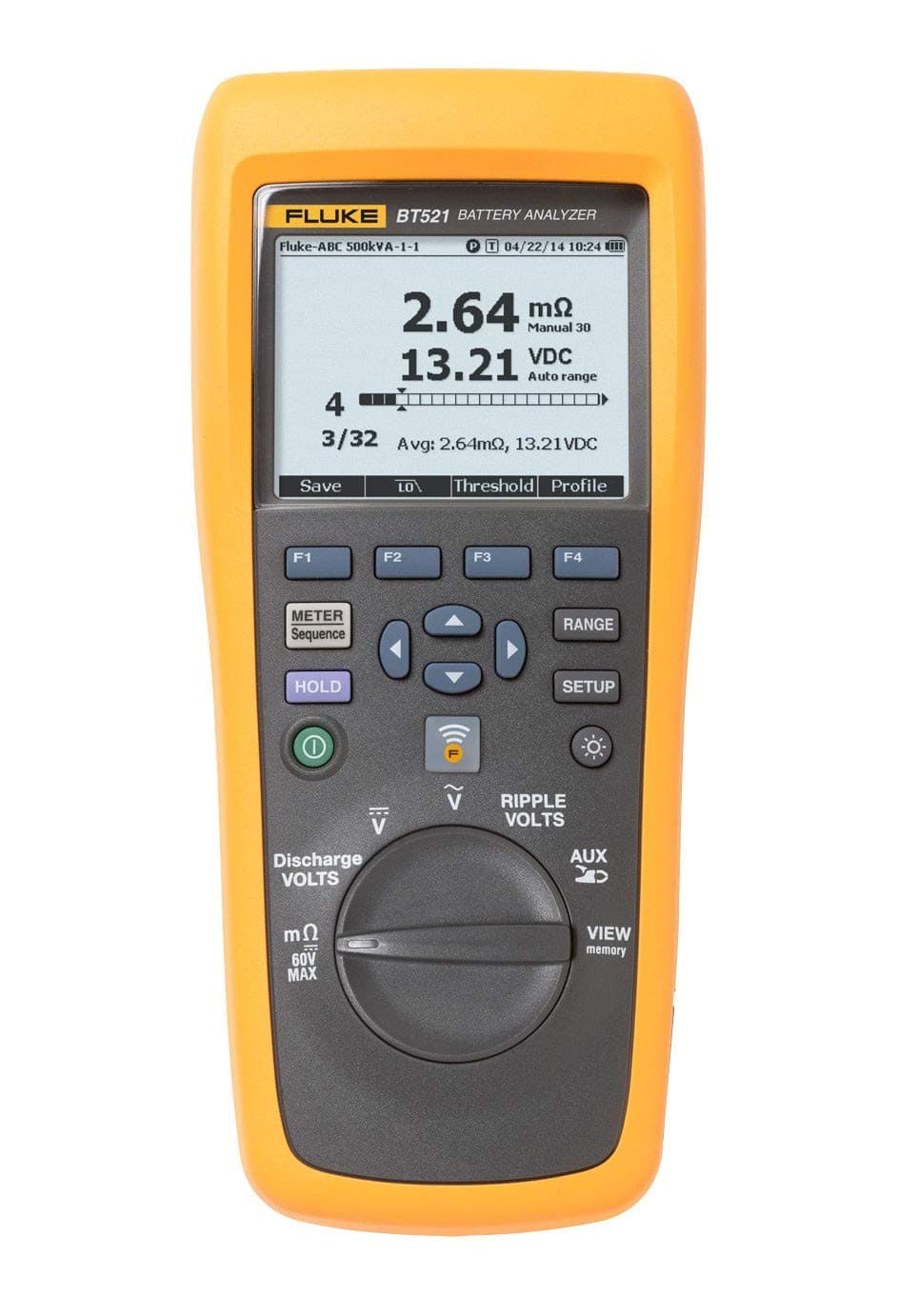 Fluke BT521ANG Analizador de Batería con Sondas Anguladas (sin temp) y Rectas (con temp)