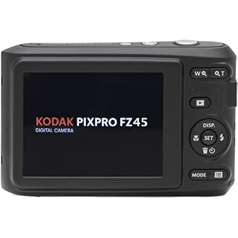 KODAK PIXPRO Friendly Zoom FZ45-BK - Cámara digital de 16 MP con zoom óptico 4X de 1.063 in de gran angular y pantalla LCD de 2.7 pulgadas (negro)