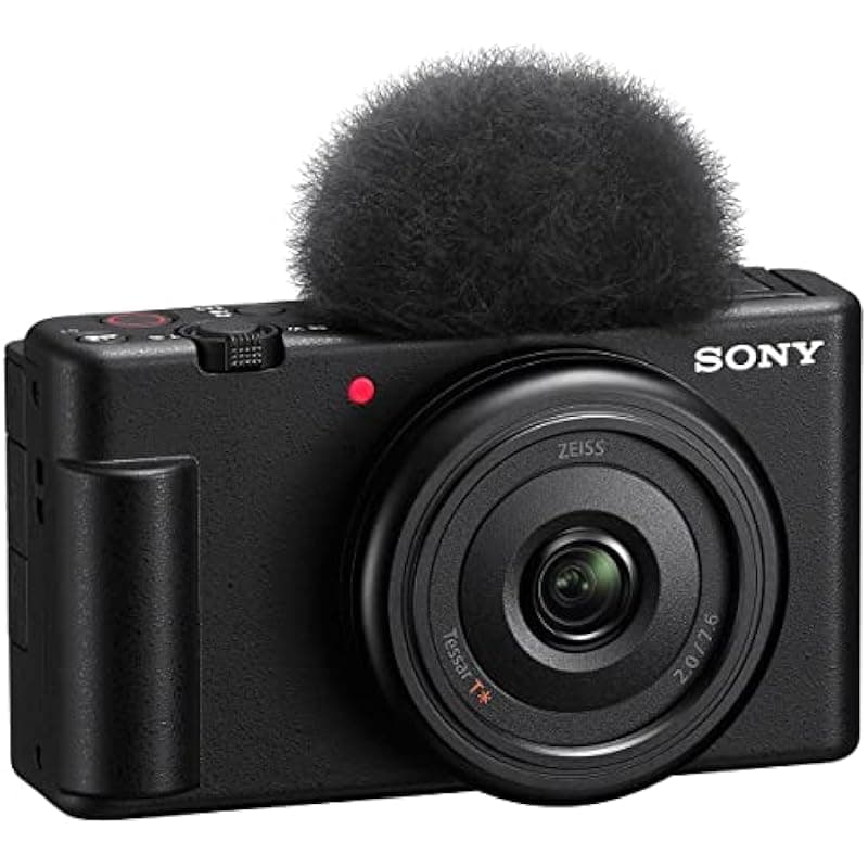 Sony ZV-1F - Cámara para vlogging, color negro con kit de accesorios para vlogger ACCVC1