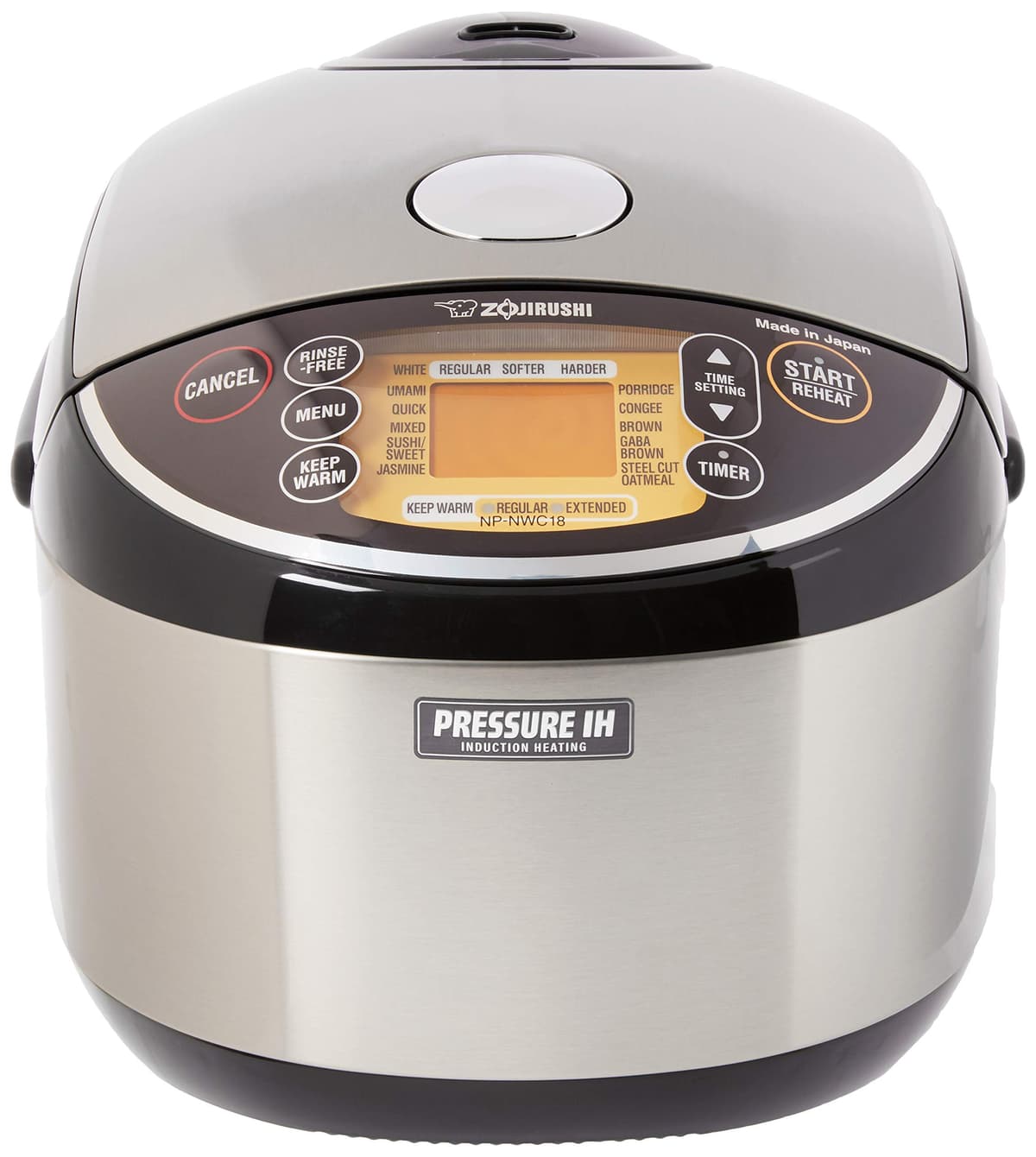Zojirushi Calefacción de inducción a presión cocina y calienta arroz NP-NWC18XB