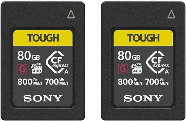 Sony Tarjeta de memoria CFexpress tipo A de 80 GB (paquete de 2) paquete (2 artículos) TOUGH CFexpress