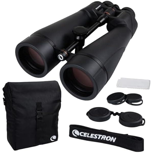 Celestron SkyMaster Pro ED 20x80 Binoculars para astronomía de gran apertura con vidrio ED, revestimiento XLT, incluye adaptador para trípode y estuche. 72035