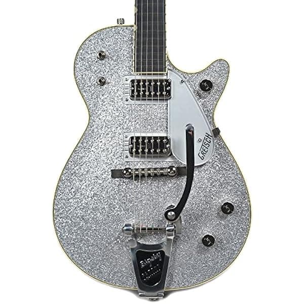 Gretsch G6129T-59 Vintage Select '59 Silver Jet Guitarra Electrica Bigsby B3CB TV Jones Filter'Tron Caoba Chambered Ebano Silver Sparkle con Estuche 2401812817