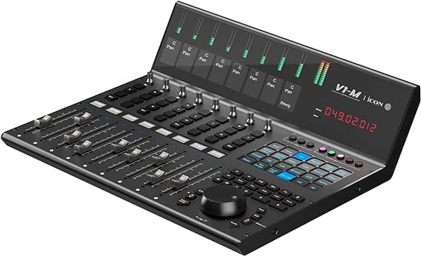 iCON Pro Audio Superficie de control DAW MIDI USB V1-M con faders motorizados