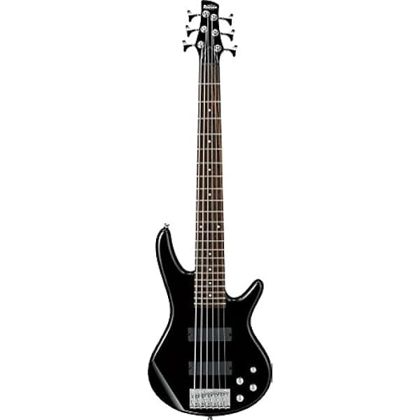 Ibanez GSR206 bajo eléctrico de 6 cuerdas, diapasón de palisandro, Negro GSR206BK