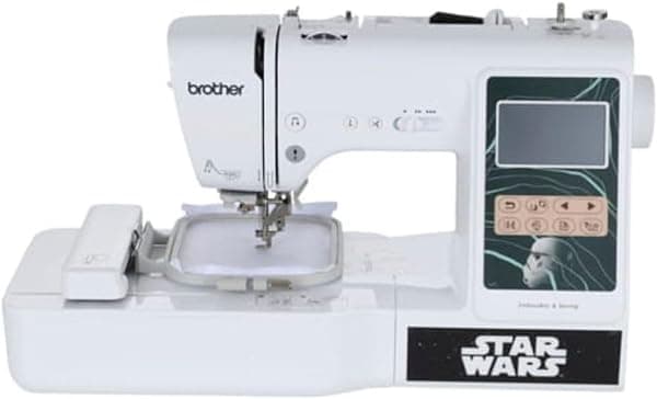 Brother LB5000S Máquina de Coser y Bordar, 4 Placas Frontales de Star Wars, 10 Diseños Descargables de Star Wars, 80 Diseños, 103 Incorporados