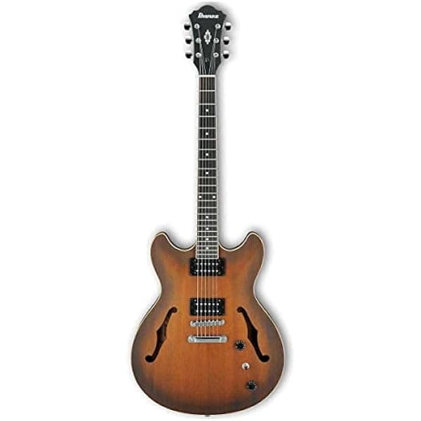 Ibanez AS53TF - Guitarra Eléctrica Marrón Translúcido, Ideal para Rock y Jazz