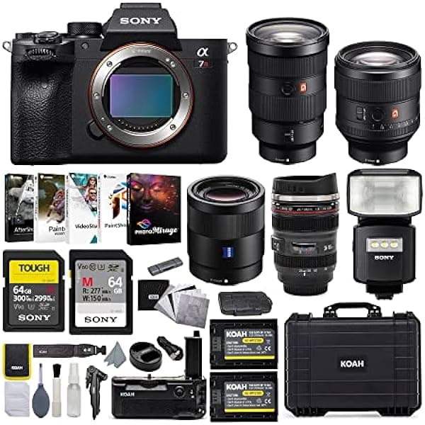 Sony Alpha a7R IV A ILCE-7RM4A Cámara Full Frame Sin Espejo 61MP Pro Grade Koah Bundle 3 Lentes Flash y Accesorios (16 Artículos) 4K E-Mount ILCE7RM4B_K19