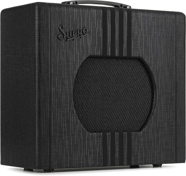 Supro Delta King 10 1 x 10 pulgadas 5 vatios Combo Amp - Negro y Negro 1820RBB
