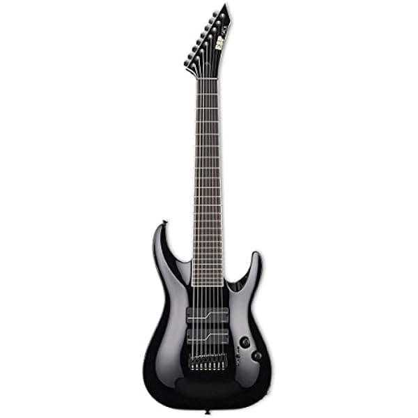 ESP STEF B-8 Stephen Carpenter Signature Guitarra Electrica 8 Cuerdas Baritono 27" Neck-Thru Fishman Fluence Custom Shop Japon Negro ESTEFB8BLKF