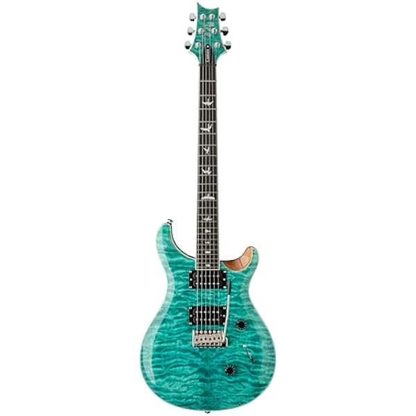 PRS SE Custom 24 Quilt Guitarra Eléctrica 6 Cuerdas Turquesa con Funda, Diestros (107876::TU:)